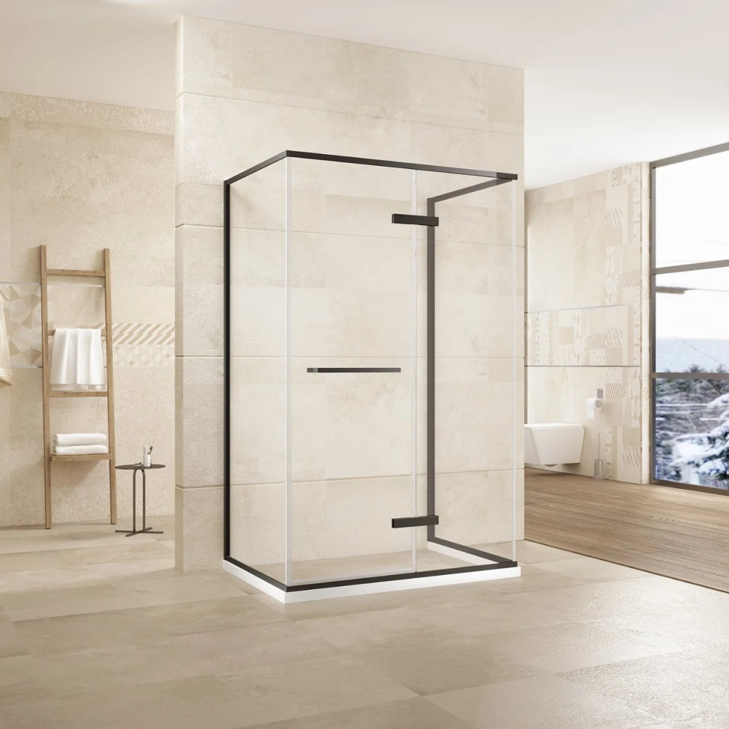 Bathroom Tempred Glass Durable Stainless Steel Hinge Shower Enclosure Ls28231