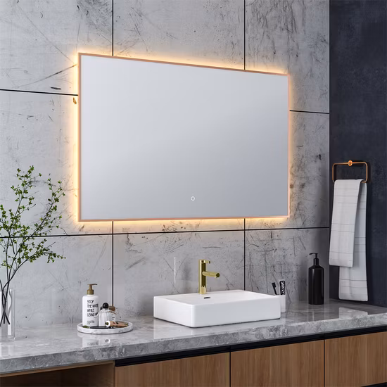 Оптовая торговля светодиодными производителями для ванных комнат, зеркалами для макияжа, зеркалами для ванной, водонепроницаемыми, яркими, безрамными светодиодными зеркалами